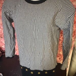 Richard Sport Vintage Striped shirt Navy Blue With Stars Size Small